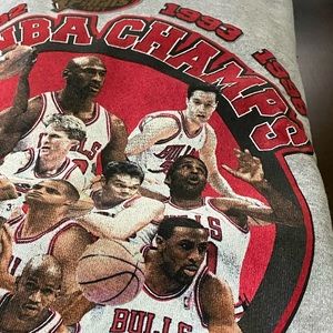 NBA Champs-Chicago Bulls Memorabilia. XL Grey.